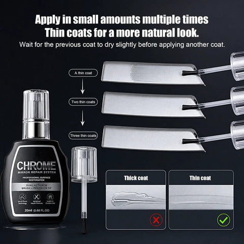 Silver Rim Repair Paint Zaps Tough Scratches Scuffs On Wheel Hubs Grilles And Chrome Trim While Delivering A Badass Metallic Finish single 20ml bottle with precision applicator and thin coat instructions.