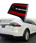 Top Tier Right Inner Tail Light Assembly For 2016 2020 Tesla Model X shown open with red and clear light design.
