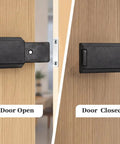 2 Pack Push To Open Magnetic Door Latch Kit Heavy Duty Hidden Touch Latch And Catch for open and closed doors, black finish