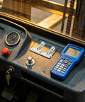 Heavy Duty 3 Piece Metal Forklift Fixed Pins For 3 Ton Machines With Reinforced Structure And Big Base Boost Impact Resistance For Industrial Vehicle Operations displayed on forklift control panel.