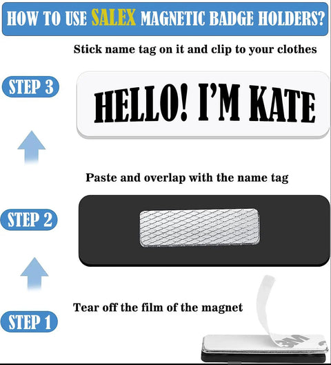 Rock Solid Magnetic Badge Holders Three Pack For Shirts Uniforms And Name Tags Featuring Neodymium Magnets Event Ready Slick Carry Case Easy Peasy Setup No Drama