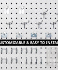 Beast Pegboard Organizer Kit With Wall Mount Panels And Assorted Hooks And Bins For Bedroom Craft Room Study Office Or Garage 27x22 White
