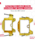 100 Pack Nail-On Low Voltage Mounting Brackets 1 Gang Flush Wall Plate For Drywall New Construction, cable protection