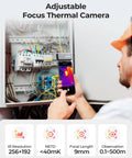 Person using 256x192 IR Thermal Camera For Android With 9mm Adjustable Focus Lens for electrical inspection.