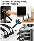Tough As Nails EV Charger Cable Protector Featuring Flexible Wire Sleeve and Anti Wear Guard designed for neat cord management and protection.