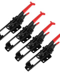 Four Pack Beefy Heavy Duty Toggle Latch Clamps Self Locking Adjustable, 700 Lbs Holding Capacity, Black High Carbon Steel