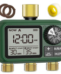 Outdoor Garden Water Timer For Hose With Auto Manual And Rain Delay Modes All In One 3 Zone Sprinkler Irrigation Controller
