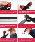 Beefy Rotary Leather Hole Punch Kit usage instructions, including hole sizes, measurements, and operation, for DIY leather projects.