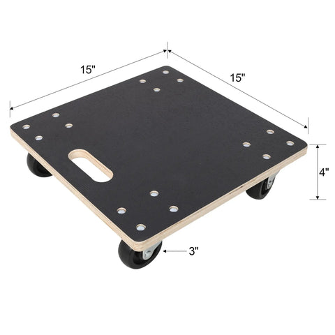 Huge 15 Inch Furniture Dollies With Heavy Duty 1320 Lb Load Capacity Moving Platform For Pianos Safes Fridges Couches And Washing Machines Set Of 2 smooth rolling wood slider on wheels.