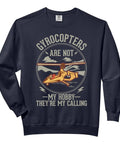 Autogyro And Gyro Pilot Themed Sweatshirt For Aviation Lovers With A Relaxed Fit Heavyweight Comfort Colors Crewneck