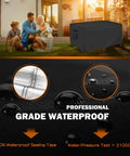Outdoor Coffee Table Cover Waterproof And UV Resistant, Heavy Duty Patio Table Protector for 48x28x16 Tables Demonstrated with Waterproofing Features