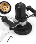 Side view of the 7 Inch Concrete Grinder with Low Vibration Handle, 2000W High Torque Motor, and 6 Speed Controller.