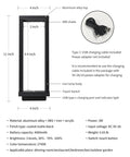 Dimensions and components of Cordless Waterproof Table Lamps Set of 2 Black Outdoor Go-To Rechargeable Desk Lamps With 4000mAh Battery 2700K Warm LED 3 Level Dimmable Portable Lighting for Patio Camping Bedroom Night Light; features aluminum alloy top and ABS shade.