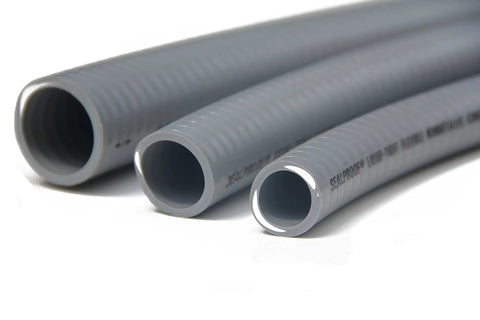 Super Flexible Half Inch Non Metallic Liquid Tight Conduit Type B UL Listed 100 Feet Made In USA gray flexible conduits
