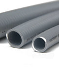 Close-up of Half Inch Flexible Nonmetallic Liquid Tight Electrical Conduit Type B UL Listed 25 Feet Made In USA showing conduit openings