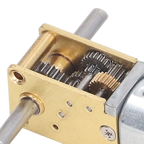 Heavy Hitter Brushed DC Gear Motor Churning Out Steady 34RPM Torque Via Dual Shafts And All Steel Gears internal gears and shafts.