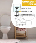 Heavy Duty Universal Toilet Tank To Bowl Bolt Kit 12 Piece Bulk Set With Stainless Steel Screws Nuts And Rubber Gaskets diagram in bathroom.
