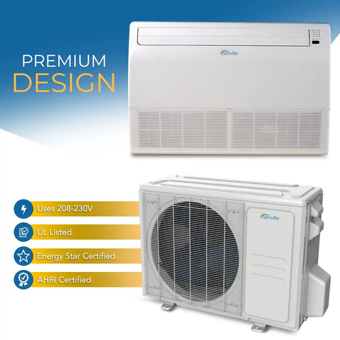 Built Different Pro Grade Floor And Ceiling Mount Mini Split AC Heat Pump 24000 Btu DC Inverter System Delivering Sweet Temperature Control And Serious Energy Savings Year Round