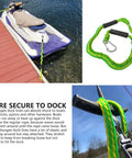 Master Chill Marine Docking With These 4 Foot Green Bungee Dock Lines Featuring Heavy Duty Stainless Clip on jet ski at dock