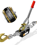 Heavy Duty Come Along Winch 2 Ton With Two Gear Ratchet Cable Winch Puller With Two Hooks For Towing And Lifting Manual Power Puller