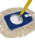 Premium Wedge Dust Mop Refill 10 By 6.5 Inches Crafted From Washable Natural Cotton For Heavy Duty Grime Fighting.