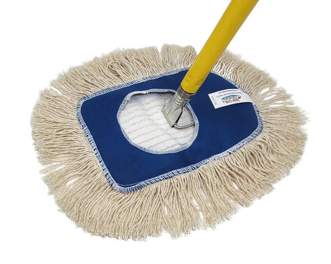 Premium Wedge Dust Mop Refill 10 By 6.5 Inches Crafted From Washable Natural Cotton For Heavy Duty Grime Fighting.