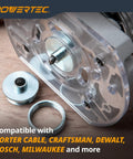 Router Guide Set With Eight Precision Template Bushings, Two Locknuts, And Storage Case on Porter-Cable Style Sub Base Plate