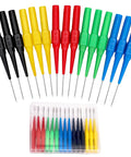 15 Piece Back Probe Pin Set for Multimeters and Car Testers, Wire Piercing Insulation Probes, Color Coded Red Black Green Yellow Blue