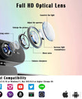 Slick 1080P HD Webcam For PC And Laptop With Dead Quiet Noise Canceling Mic And Plug And Play Setup For Smooth Video Calls showcasing the full HD optical lens features.