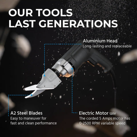 Powerful Electric Shears That Slice Through Five Eighths Inch Thick Fiber Cement Siding And Backerboard Like A Hot Knife Through Butter With Two Thousand Five Hundred Rpm Motor And Heavy Duty A Two Steel Blades For Fast Clean Cuts Every Time