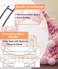 Sturdy Six Point Five Foot Round Metal Garden Arch For Indoor And Outdoor Parties And Decor With Ground Anchors And Easy Assembly.