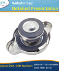 Radiator Cap 108kPa Replacement 21430-1p111 For Nissan Frontier detailed view showing durable sealing and fit