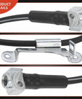 Front Right Passenger Side Brake Hydraulic Hose Plug And Play Direct Fit Replacement For Buick Rainier, Chevrolet Trailblazer, GMC Envoy, Isuzu Ascender, Oldsmobile Bravada, Saab Nine Seven X And More, Heavy Duty OEM Style Part, close-up view