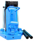Heavy Duty 30 Ton Hydraulic Toe Jack With Integrated Claw Hook And Thick Spring Ram Cylinder Tank Tough Build For Track Rigging and Shop Floor Rail Realignment Heavy Hitter With No Sweat Maneuvering, close-up view.