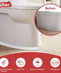 Caulk Tape Self Adhesive Sealant Strip Waterproof 1.5 Inch By 10.5 Foot for toilet edges, before and after seal.