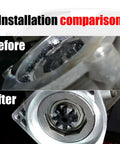 Installation comparison before and after using Flexible Steering Coupling Kit 4 Piece Power Steering Shaft Connector Set For Hyundai And Kia