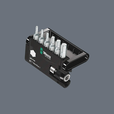 Sheet Metal Bit Set With Rapidaptor Bit Holder And Six Hex Plus Bits 52mm Quick Release Universal Bit Holder in case.
