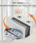 Heavy Duty Zinc Alloy Heaven And Earth Hinge For Glass Doors And Cabinets showing smooth 360 rotation mechanism with top and bottom brackets.
