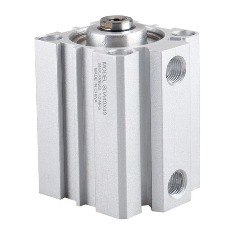 Compact 40x40mm Air Cylinder Double Acting With 16mm Rod Aluminum Body Easy Install Plug And Play Ready One Eighth Inch PT Ports 40mm Stroke