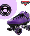 Twister Roller Skates Wheels Pack Of 8 In 95A Urethane 62mm By 42mm Size For Smooth Sliding And Durable Ride, showcasing purple design