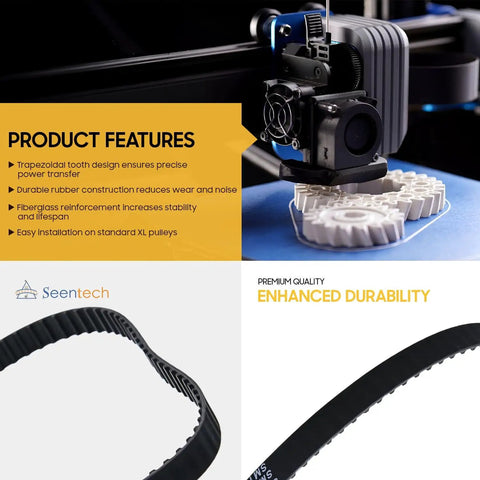 162XL Timing Belt With 81 Teeth, 0.37 Inch Width And 0.20 Inch Pitch, showing features and durable rubber construction.