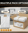 Heavy Duty White Disposable Coveralls Industrial Grade Antistatic Protective Suit Full Body Tear Puncture Resistant 25 Pack