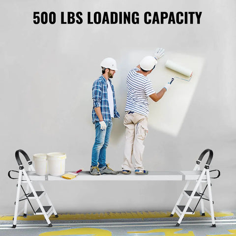 Aluminum Telescoping Work Plank 9 To 15 Ft Adjustable Length 12.5 Inch Wide Platform 500 Lb Capacity Built Tough Aluminum Work Stand For Construction And Home Projects used for painting