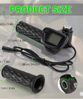 Throttle Grip 48V For Tuttio Soleil 01 Electric Dirt Bike Without M Button showing LCD display with product dimensions