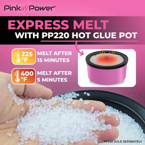 Electric Hot Glue Pot With Adjustable Temp Melts Pellets And Sticks In One Smooth Pass In This Lightweight Craft Skillet with melting glue pellets.