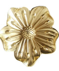 Vintage Brass Flower Cabinet Handle Single Hole Drawer Pull For Wardrobe And Cupboard Doors Solid Brass Decorative Cabinet Hardware