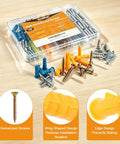 Plastic Drywall Anchors And Screw Assortment Kit Featuring Four Essential Sizes For Dead Nuts Secure Mounting With A Tough As Nails Grip. 140 pieces in storage case.