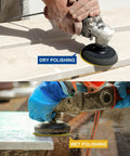 Using 3 Piece 4 Inch Diamond Polishing Pad Set Wet Or Dry 50 To 6000 Grit For Granite Marble Stone Polishing On Grinder Polisher