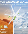 800W Wind Turbine Generator Kit 12V 24V With 6 Blade Design in desert and snow settings
