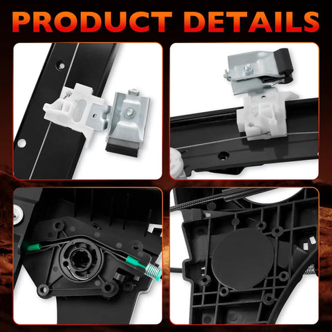 Front Left Driver Side Window Regulator With Panel Without Motor For Ford Expedition And Lincoln Navigator 2007 2017 OEM Replacement Parts 749-542 Direct Fit black metal cable regulator assembly